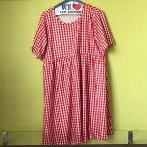 Red gingham dress